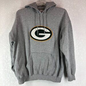 NFL Green Bay Packers Gray Hoodie With Logo Hoodie Size Large